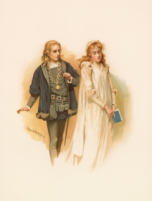 Hamlet und Ophelia von Harold Copping