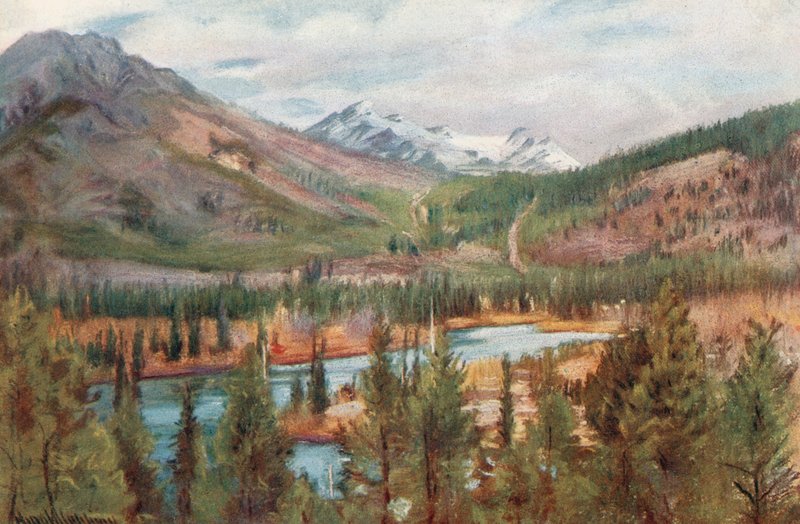Der Bow River bei Banff von Harold Copping