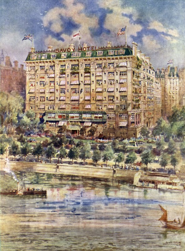Flussfront des Savoy Hotels von Harold Oakley