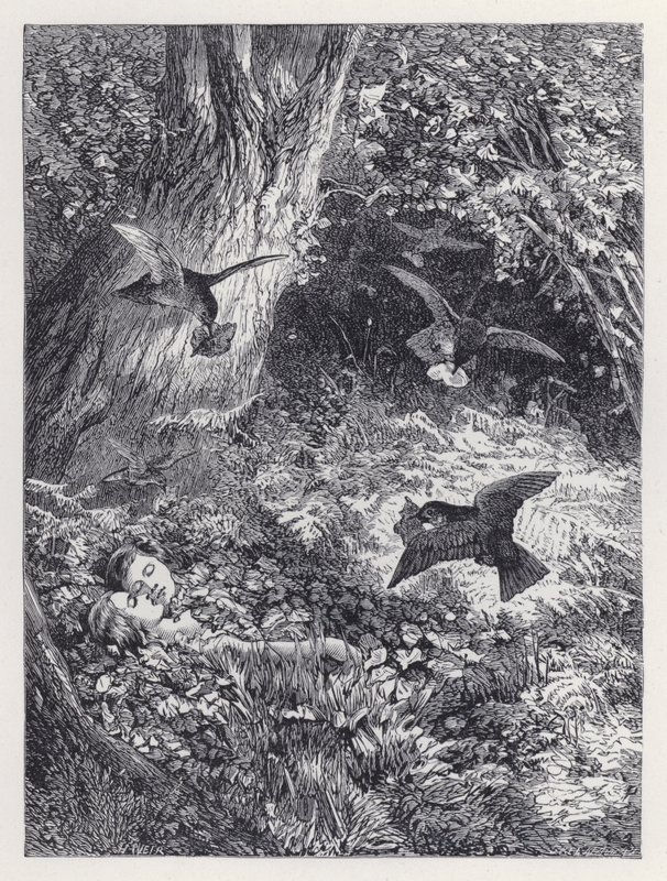 Die Kinder im Wald (Stich) von Harrison William Weir