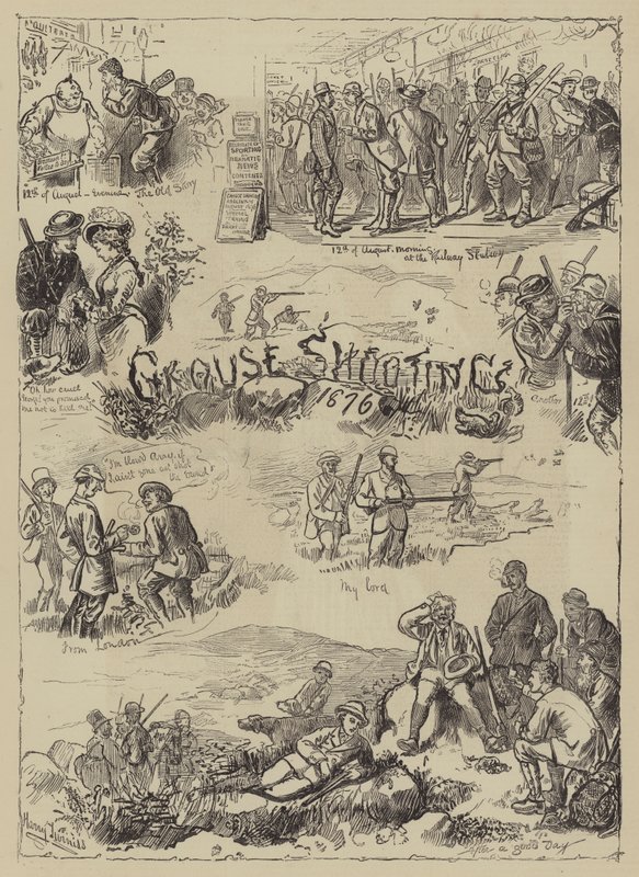 Moorhuhnjagd, 1876 von Harry Furniss
