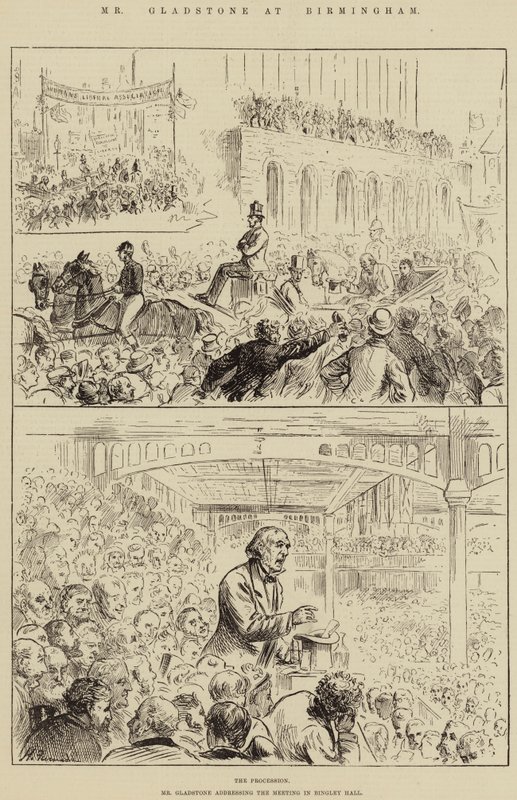 Mr. Gladstone in Birmingham von Harry Furniss