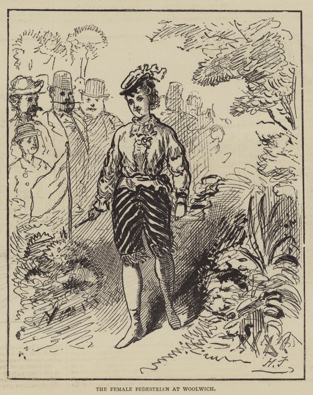 Die weibliche Fußgängerin in Woolwich von Harry Furniss