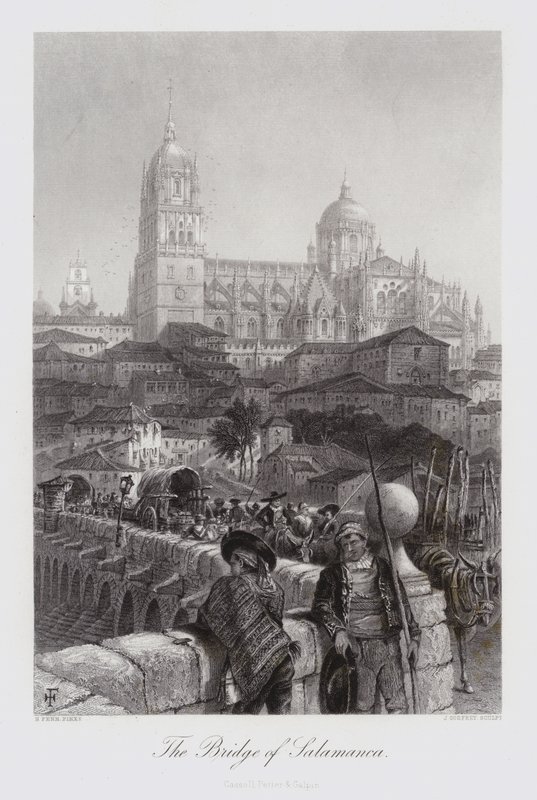 Die Brücke von Salamanca (Gravur) von Harry (after) Fenn