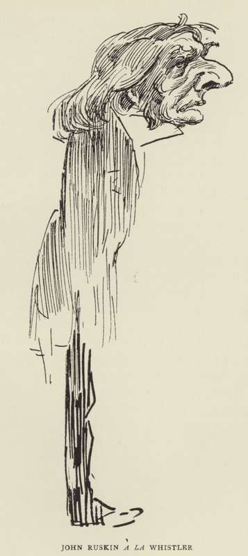 John Ruskin à la Whistler von Harry Furniss