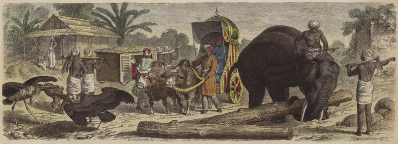 Szene in Bengalen, Indien von Heinrich Leutemann