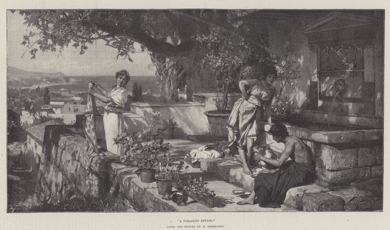 Ein angenehmes Studio von Henryk Siemiradzki