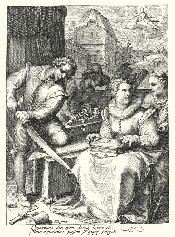 Mittag (Gravur) von Hendrik (after) Goltzius