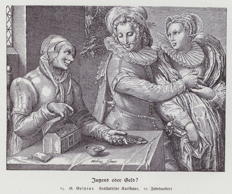 Ungleiche Liebe von Hendrik (after) Goltzius