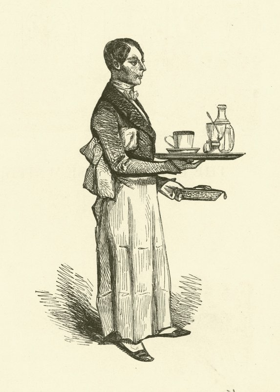 Der Kellner im Kaffeehaus von Henri Bonaventure (after) Monnier
