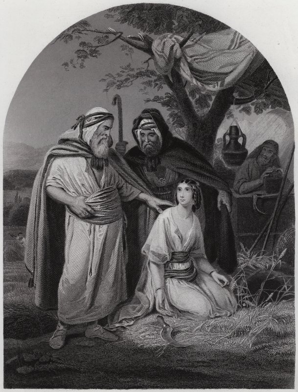 Boas und Ruth (Gravur) von Henri Frederic (after) Schopin