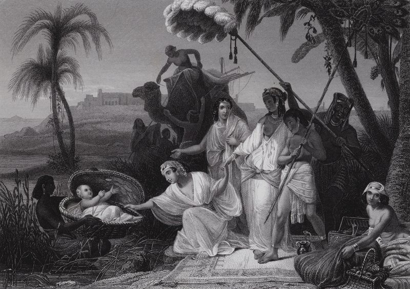 Die Auffindung von Moses von Henri Frederic (after) Schopin