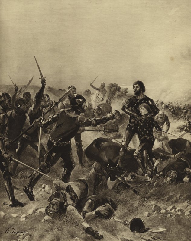 Schlacht von Poitiers, 1356 (Gravur) von Henri Louis Dupray