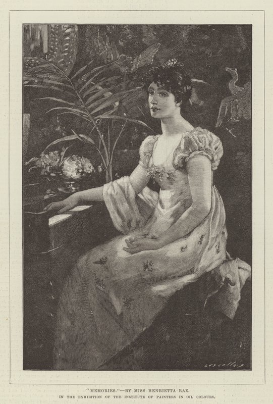 Erinnerungen, in der Ausstellung des Institute of Painters in Oil Colours von Henrietta Rae