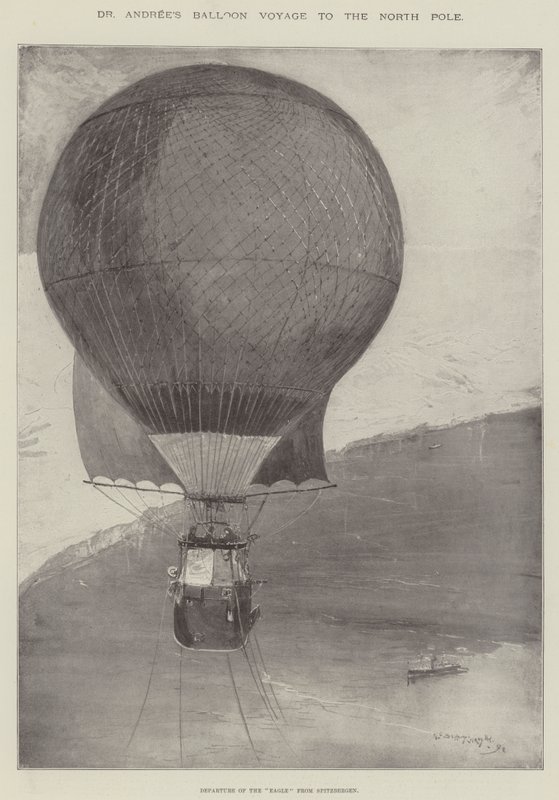 Dr. Andrees Ballonfahrt zum Nordpol von Henry Charles Seppings Wright