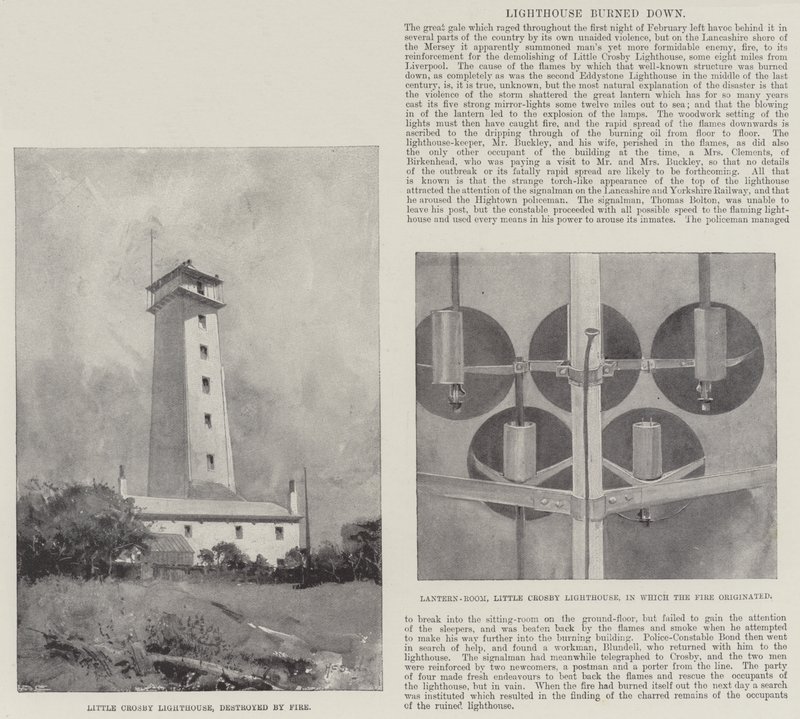Leuchtturm abgebrannt von Henry Charles Seppings Wright