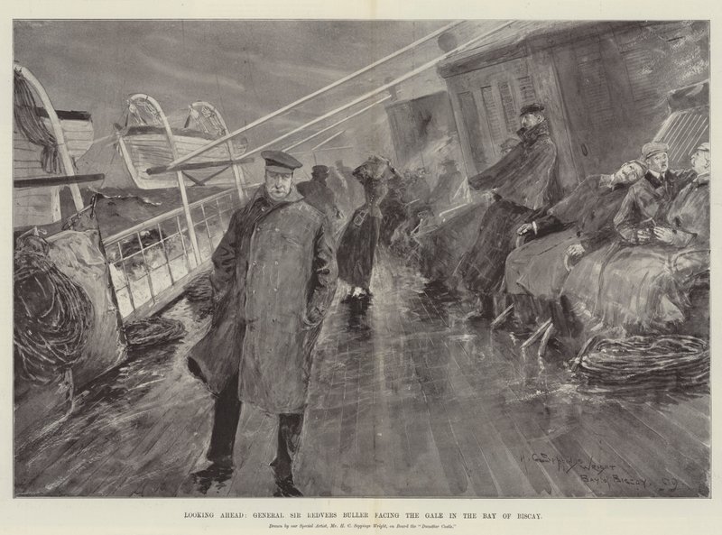 Vorausblickend, General Sir Redvers Buller im Sturm in der Biskaya von Henry Charles Seppings Wright