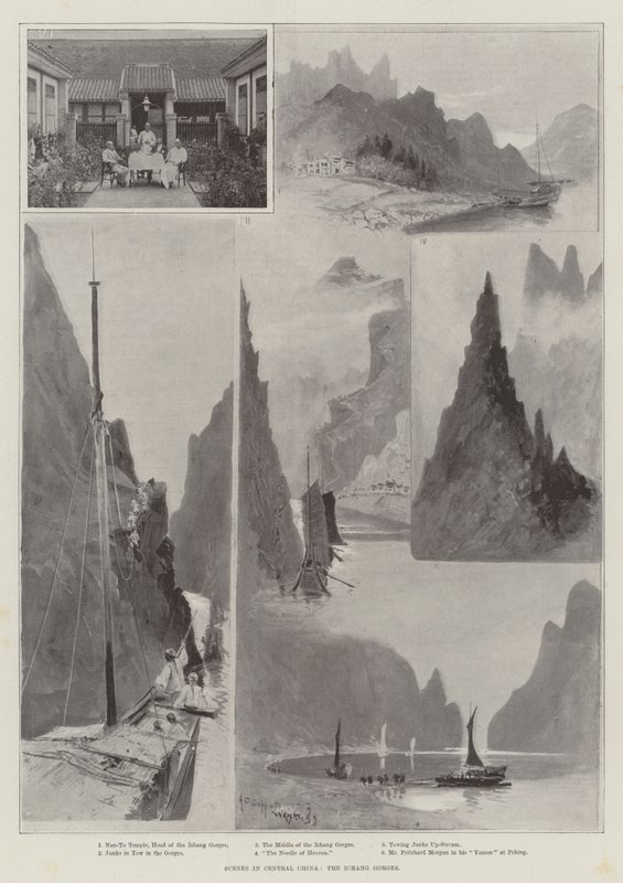 Szenen in Zentralchina, die Ichang-Schluchten von Henry Charles Seppings Wright