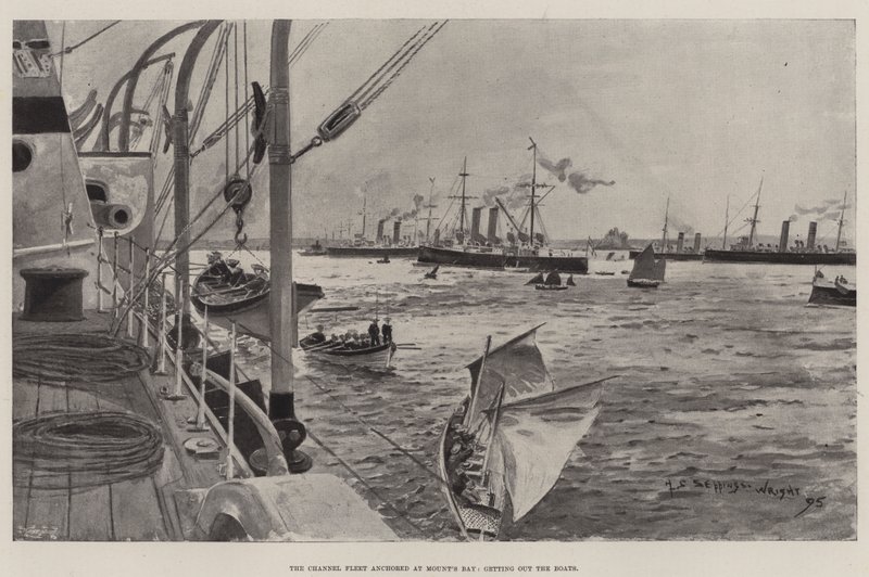 Die Kanalflotte vor Anker in Mount
