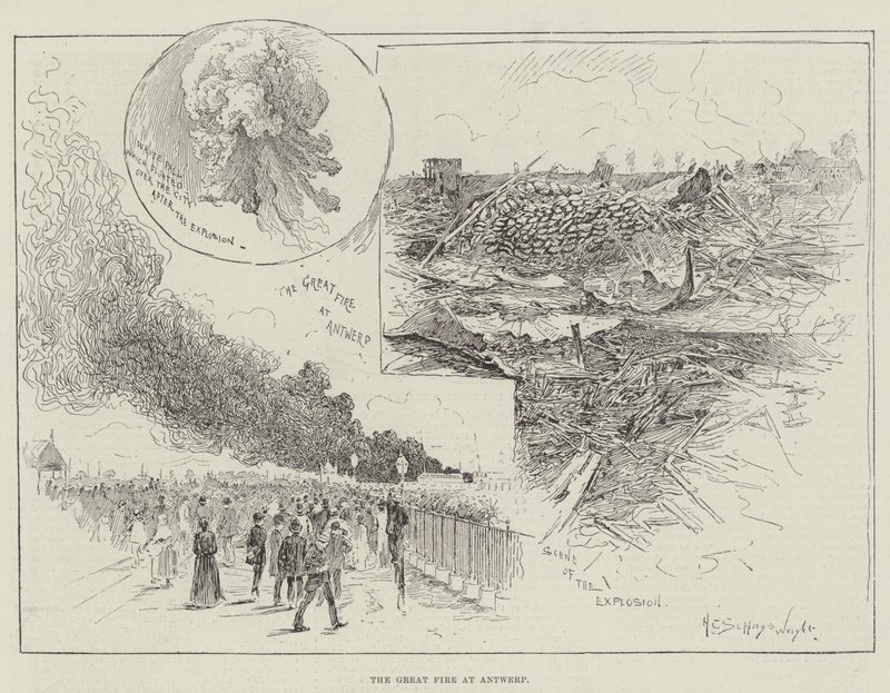 Der große Brand in Antwerpen von Henry Charles Seppings Wright
