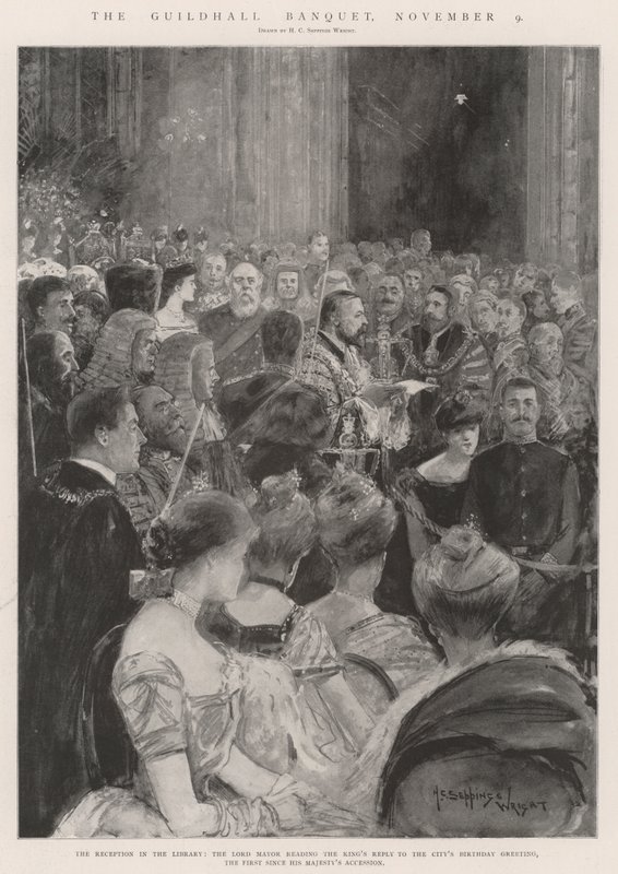 Das Bankett in der Guildhall, 9. November von Henry Charles Seppings Wright