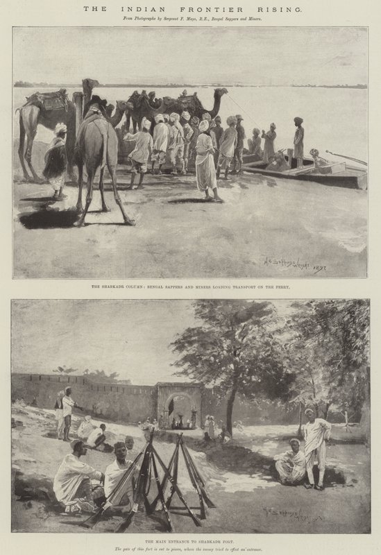 Der Aufstand an der indischen Grenze von Henry Charles Seppings Wright