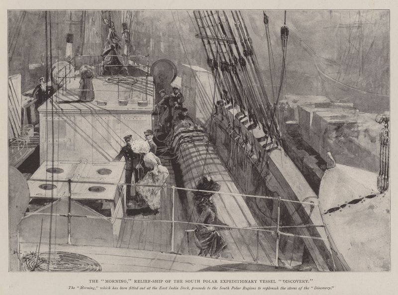Der Morgen, Rettungsschiff des Südpolarexpeditionsschiffs Discovery von Henry Charles Seppings Wright