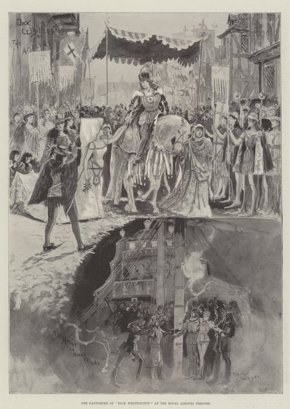 Das Pantomime von Dick Whittington im Royal Adelphi Theatre von Henry Charles Seppings Wright