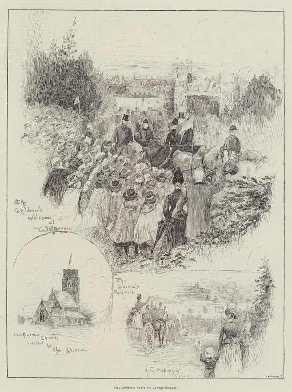 Der Besuch der Königin in Sandringham von Henry Charles Seppings Wright