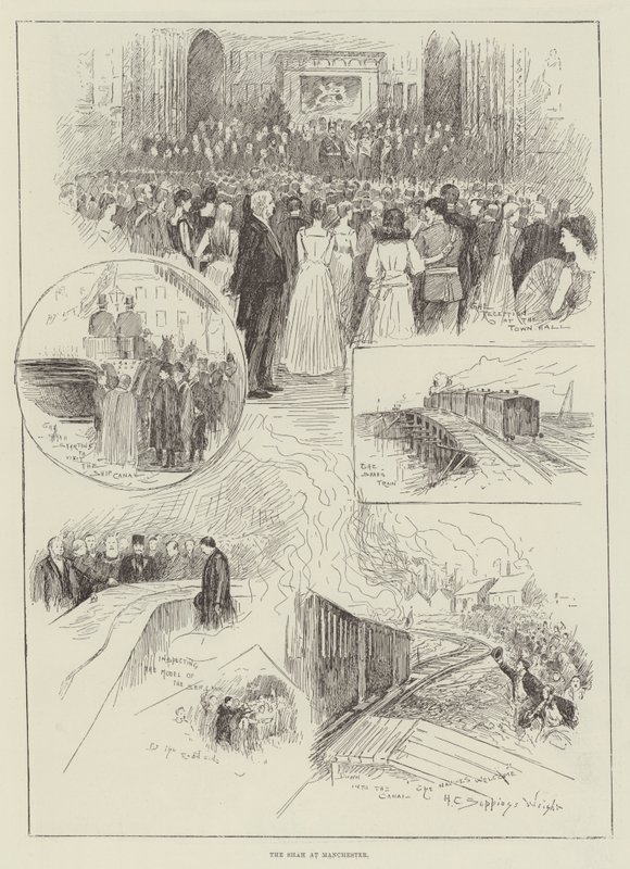 Der Schah in Manchester von Henry Charles Seppings Wright