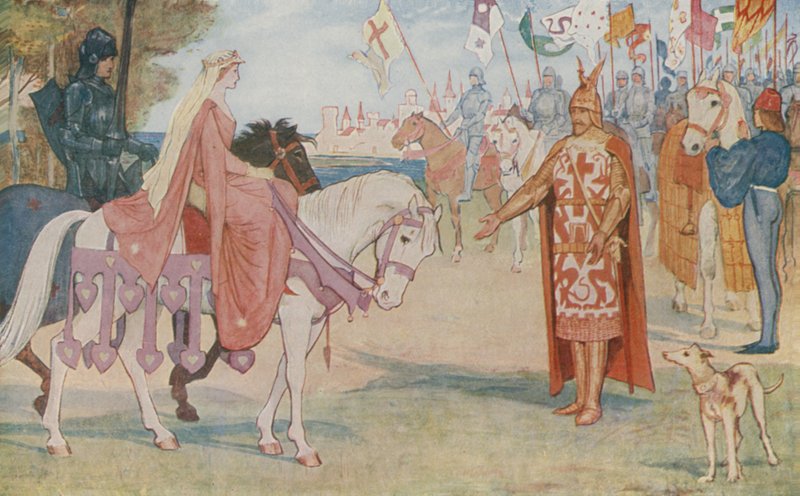 Lancelot bringt Guenevere zu Arthur von Henry Justice Ford