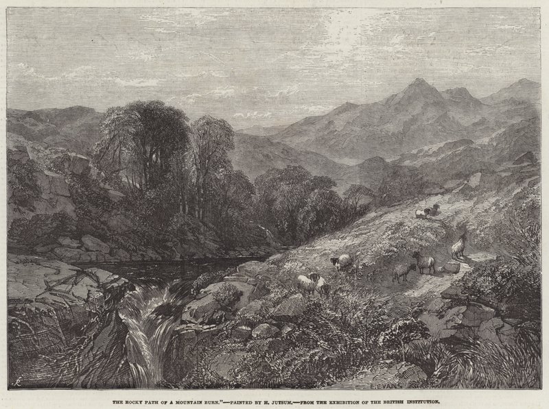 Der felsige Pfad eines Bergbaches von Henry Jutsum