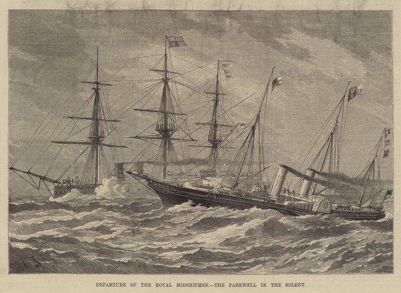 Abreise der königlichen Seekadetten, der Abschied im Solent von Henry Spernon Tozer