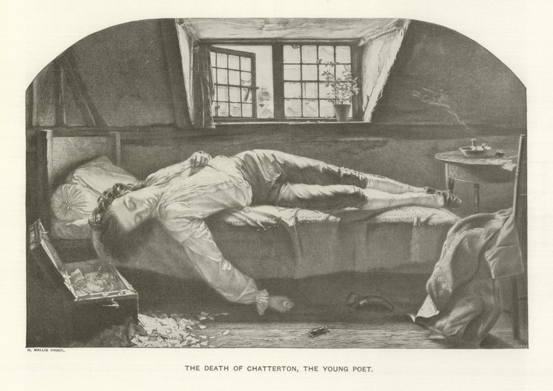 Der Tod von Chatterton, dem jungen Dichter von Henry Wallis