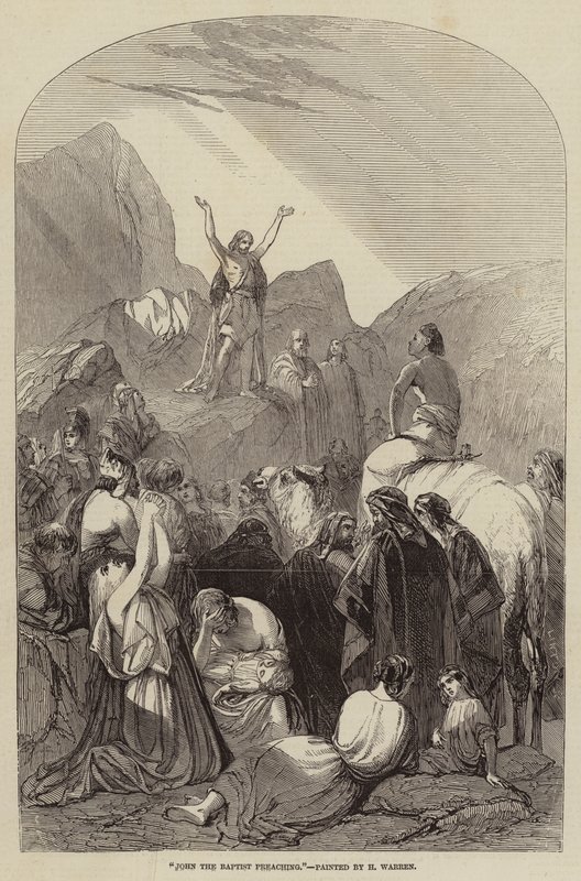 Johannes der Täufer predigt von Henry Warren
