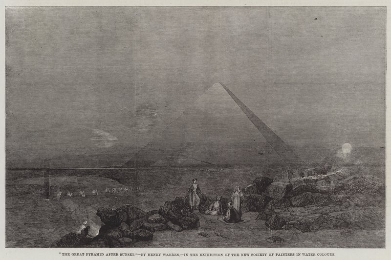 Die Große Pyramide nach Sonnenuntergang von Henry Warren