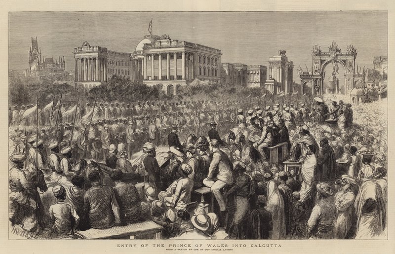 Einzug des Prinzen von Wales in Kalkutta von Henry William Brewer