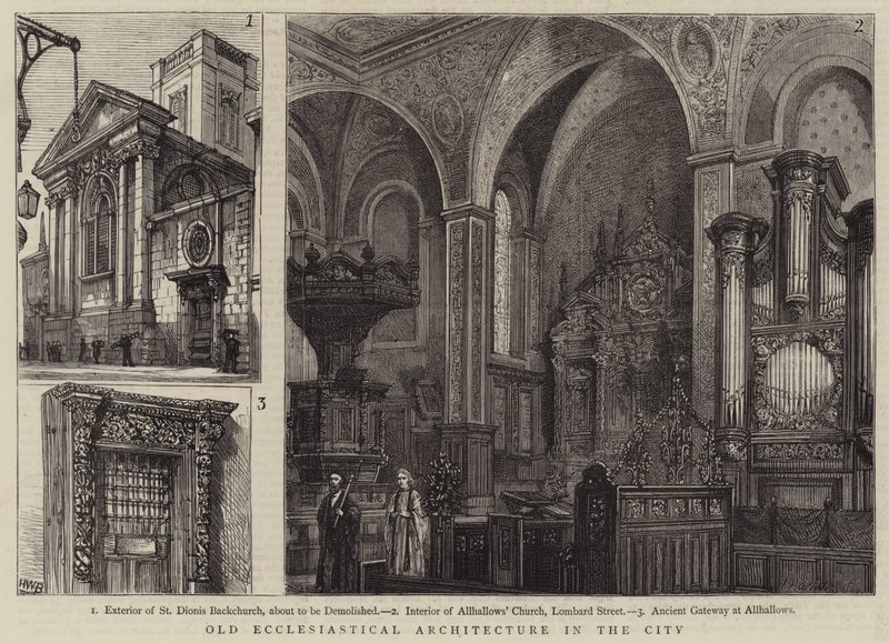 Alte kirchliche Architektur in der Stadt von Henry William Brewer
