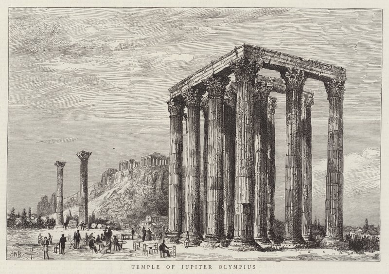 Tempel des Jupiter Olympius von Henry William Brewer
