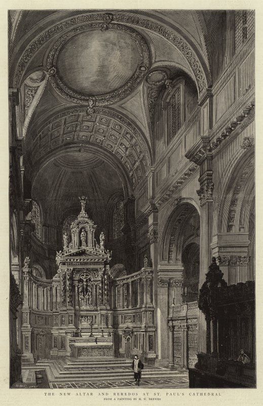 Der neue Altar und das Retabel in der St. Paul