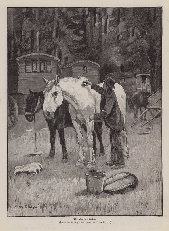 Die Morgentoilette (Gravur) von Henry Bailey