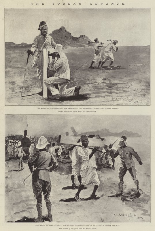Der Soudan-Vormarsch (Litho) von Henry Charles Seppings Wright