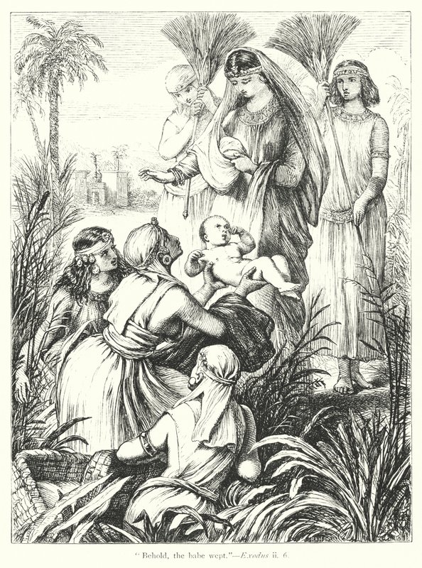 Das Auffinden des Moses von Henry Courtney (after) Selous