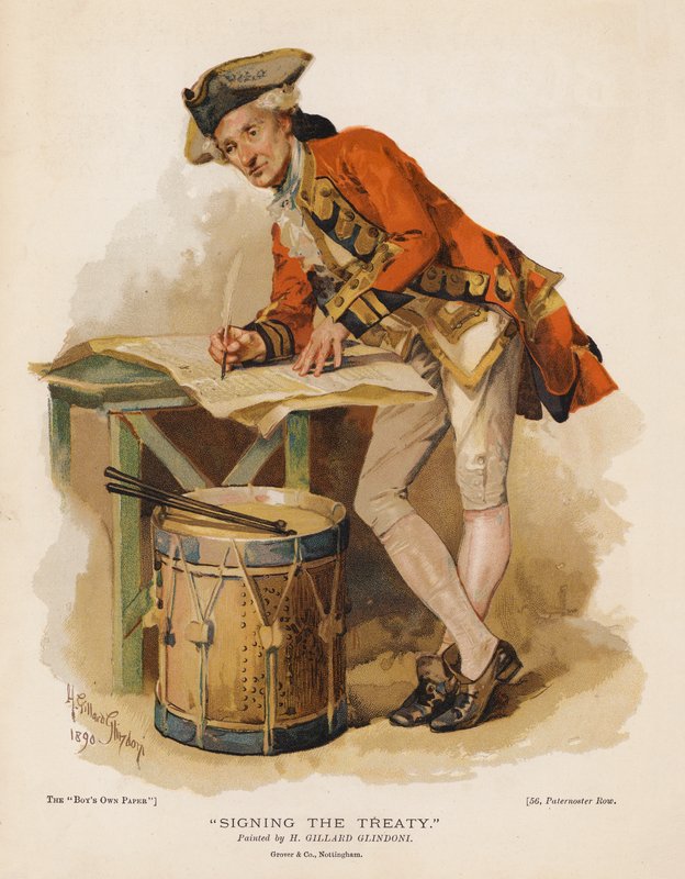 Unterzeichnung des Vertrags von Henry Gillard (after) Glindoni