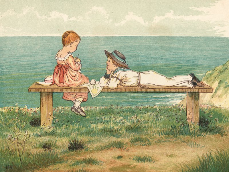 Der Liebessitz (Farblithografie) von Henry Hetherington Emmerson