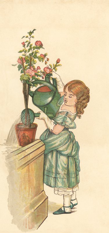 Die Prinzessin im Garten (Farblithographie) von Henry Hetherington Emmerson