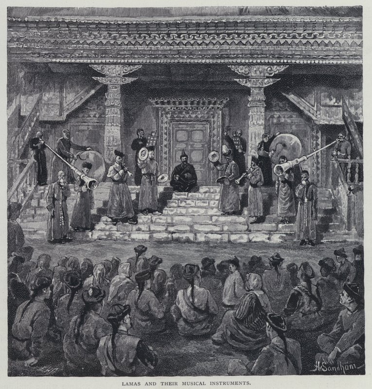 Lamas und ihre Musikinstrumente von Henry Sandham