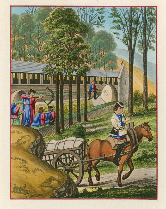 Schießen auf die Scheibe, 1496 von Henry Shaw