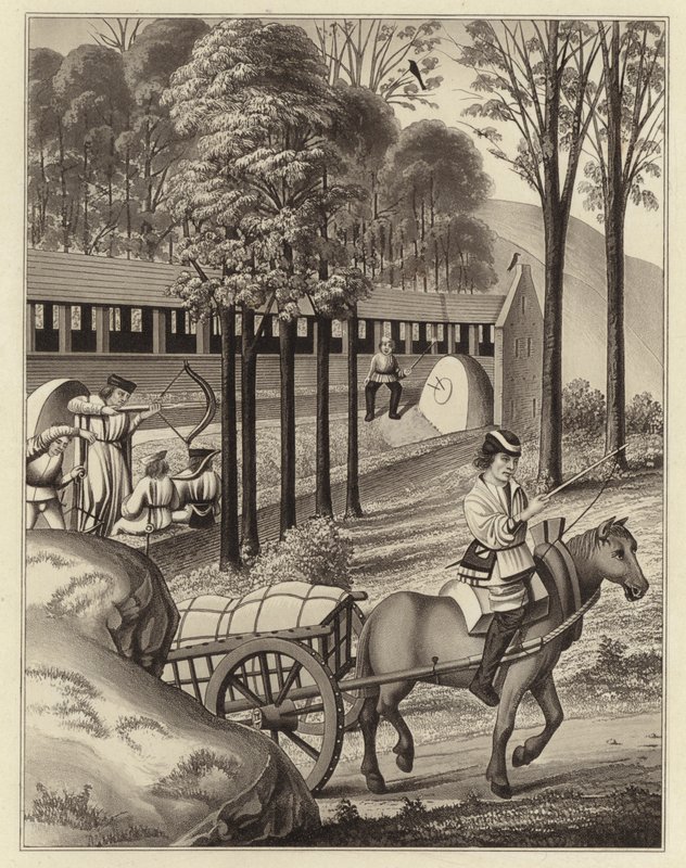 Schießen auf die Zielscheibe, 1496 von Henry Shaw