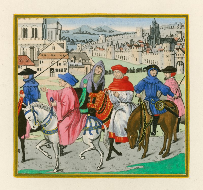 Die Canterbury-Pilgerfahrt, spätes 15. Jahrhundert von Henry Shaw